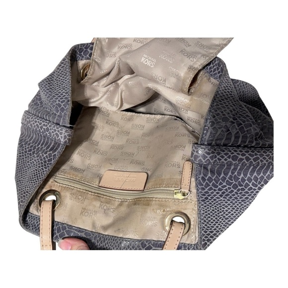 Michael Kors Snake-print Leather Handbag Tote - Picture 9 of 12